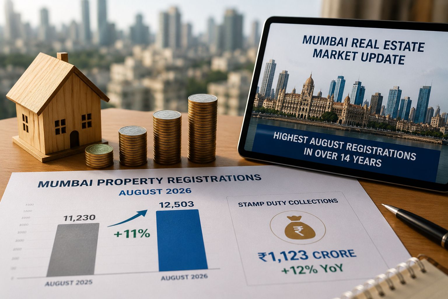 Mumbai Records 12,503 Property Registrations in August 2026